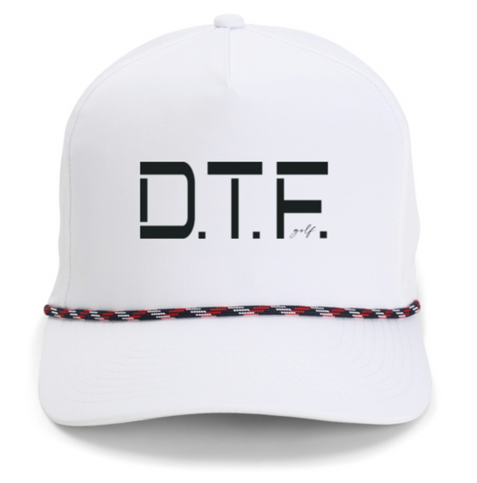 D.T.F. - White Navy and Red Rope Hat