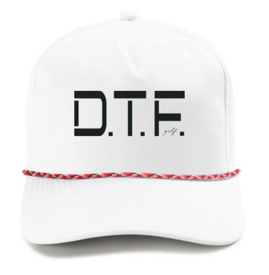 D.T.F. - White Red and Black Rope Hat