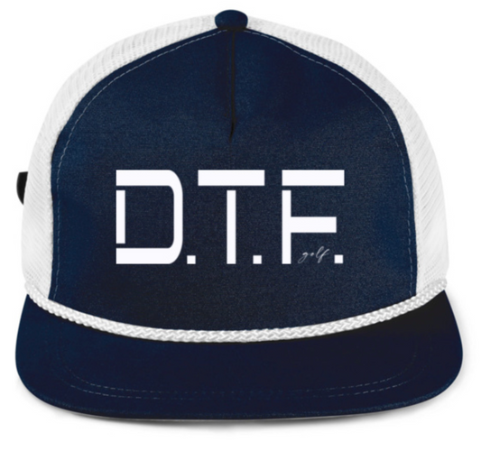 D.T.F. - Mesh Back Navy/White Rope Hat